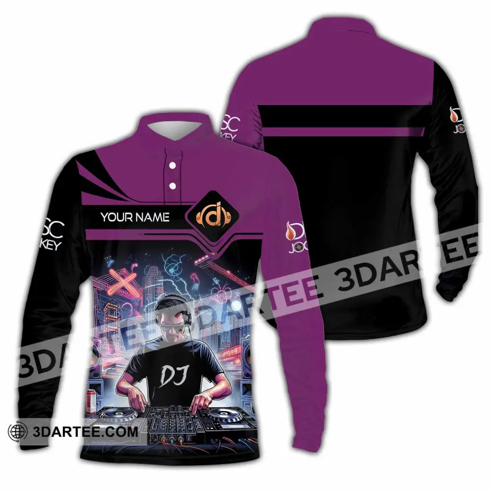 Unisex Shirt - Custom DJ Man Shirt Long Sleeve Polo / S T-shirt