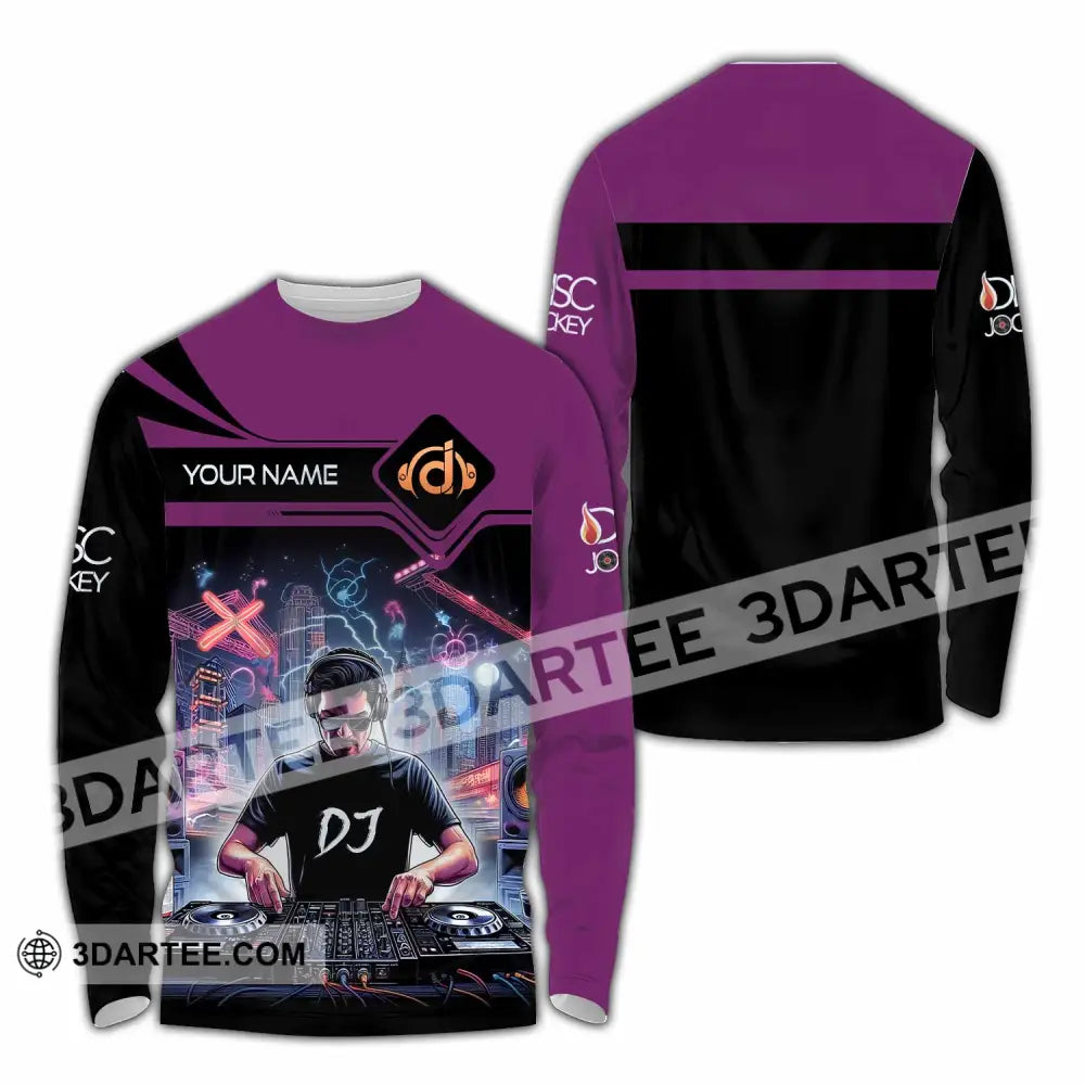Unisex Shirt - Custom DJ Man Shirt Long Sleeve Shirt / S T-shirt