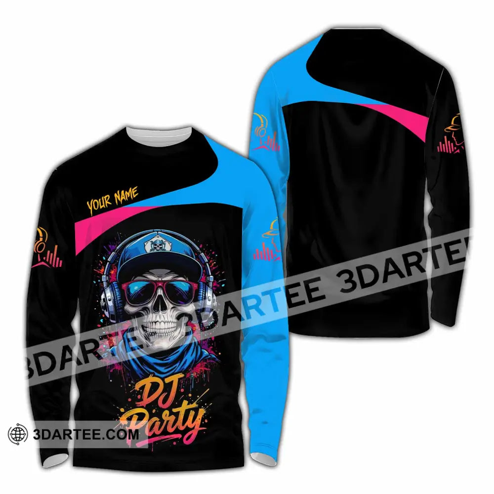 Unisex Shirt - Custom DJ Party 3D Shirt Long Sleeve Shirt / S T-shirt
