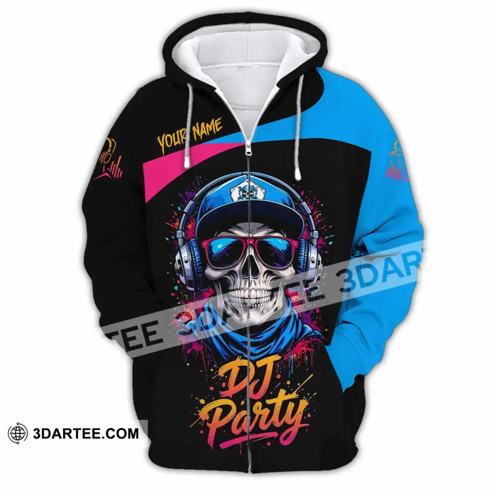 Unisex Shirt - Custom DJ Party 3D Shirt Zipper Hoodie / S T-shirt