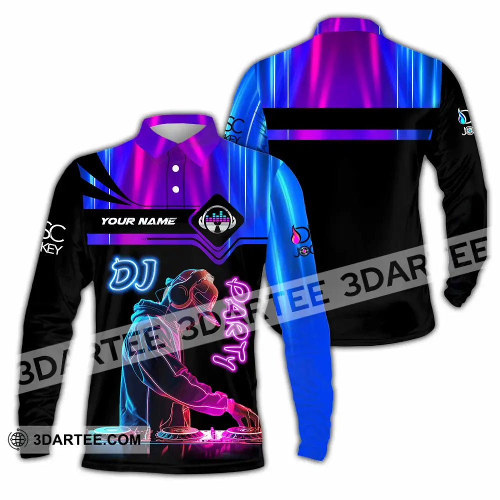 Unisex Shirt - Custom DJ Party Shirt Long Sleeve Polo / S T-shirt