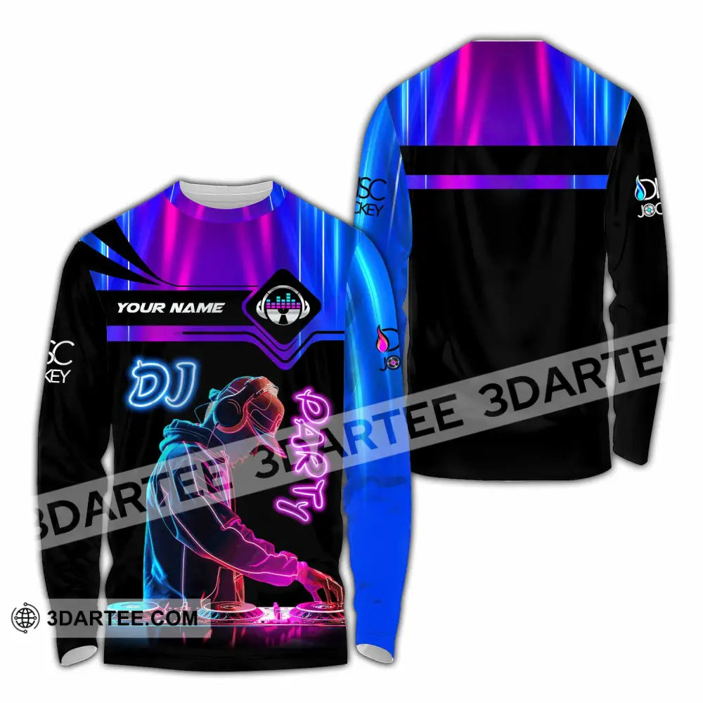 Unisex Shirt - Custom DJ Party Shirt Long Sleeve Shirt / S T-shirt