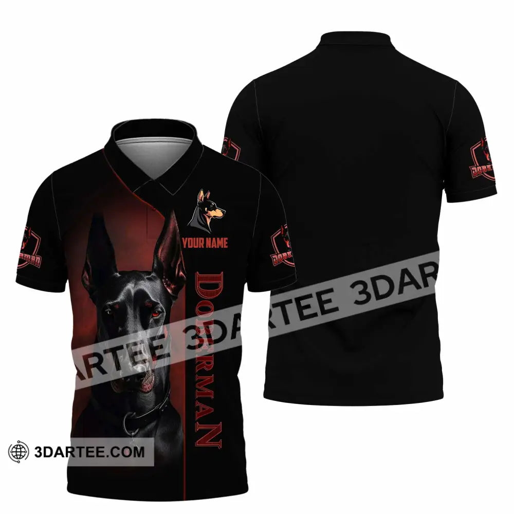 Unisex Shirt - Custom Dobermann Dog Shirt Polo Shirt / S T-shirt