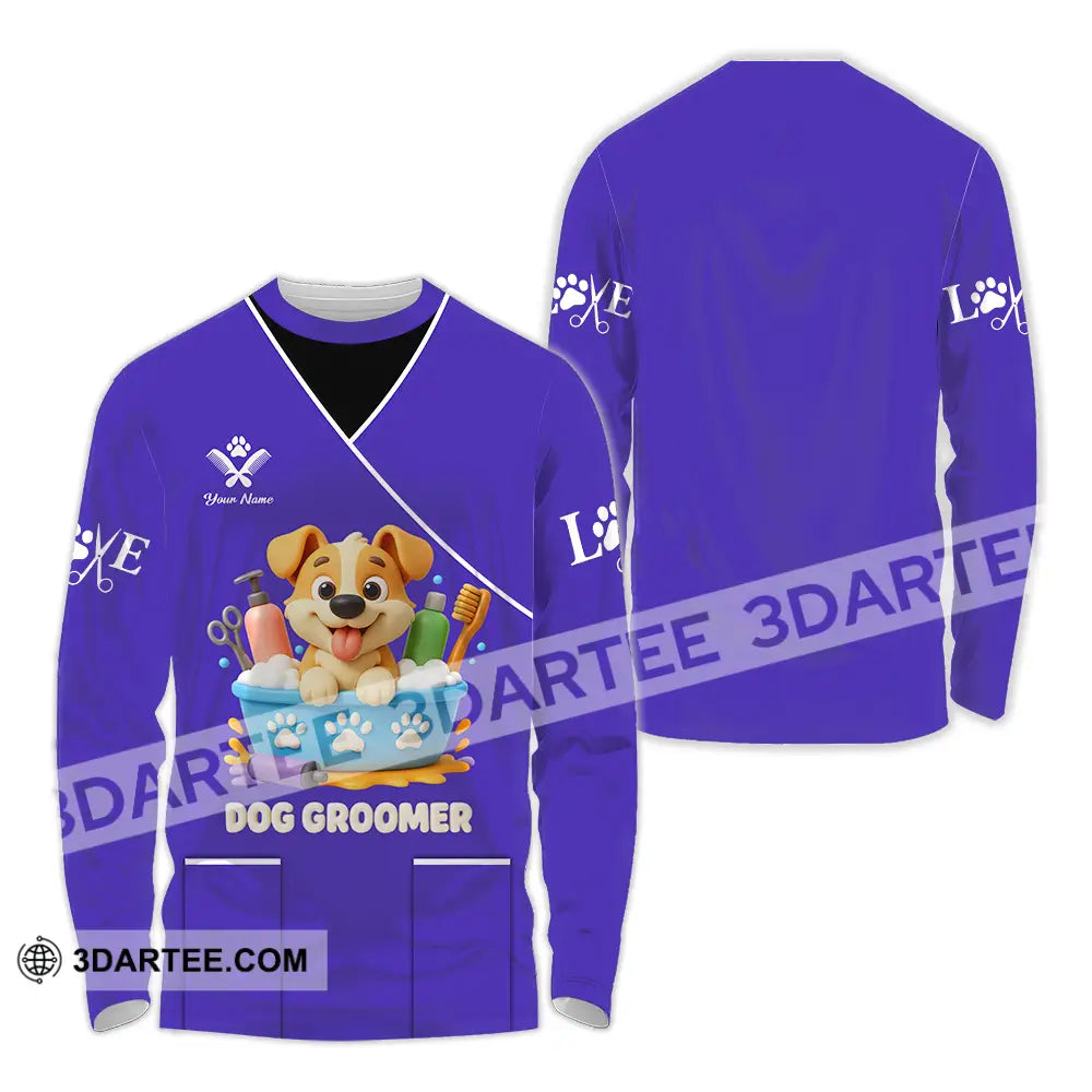 Unisex Shirt Custom Dog Groomers Shirt Long Sleeve Shirt / S T shirt