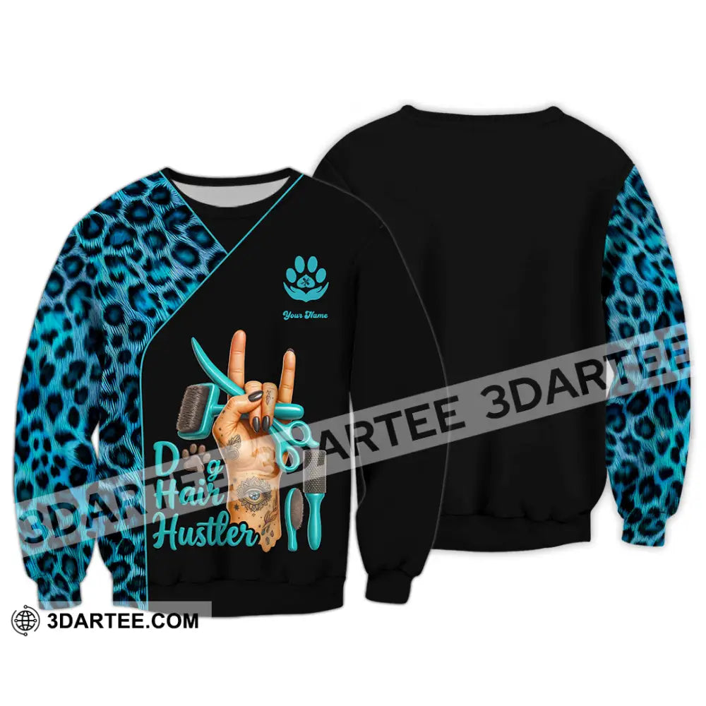 Unisex Shirt - Custom Dog Hair Hustler Groomer Shirt Long Sleeve / S T-shirt