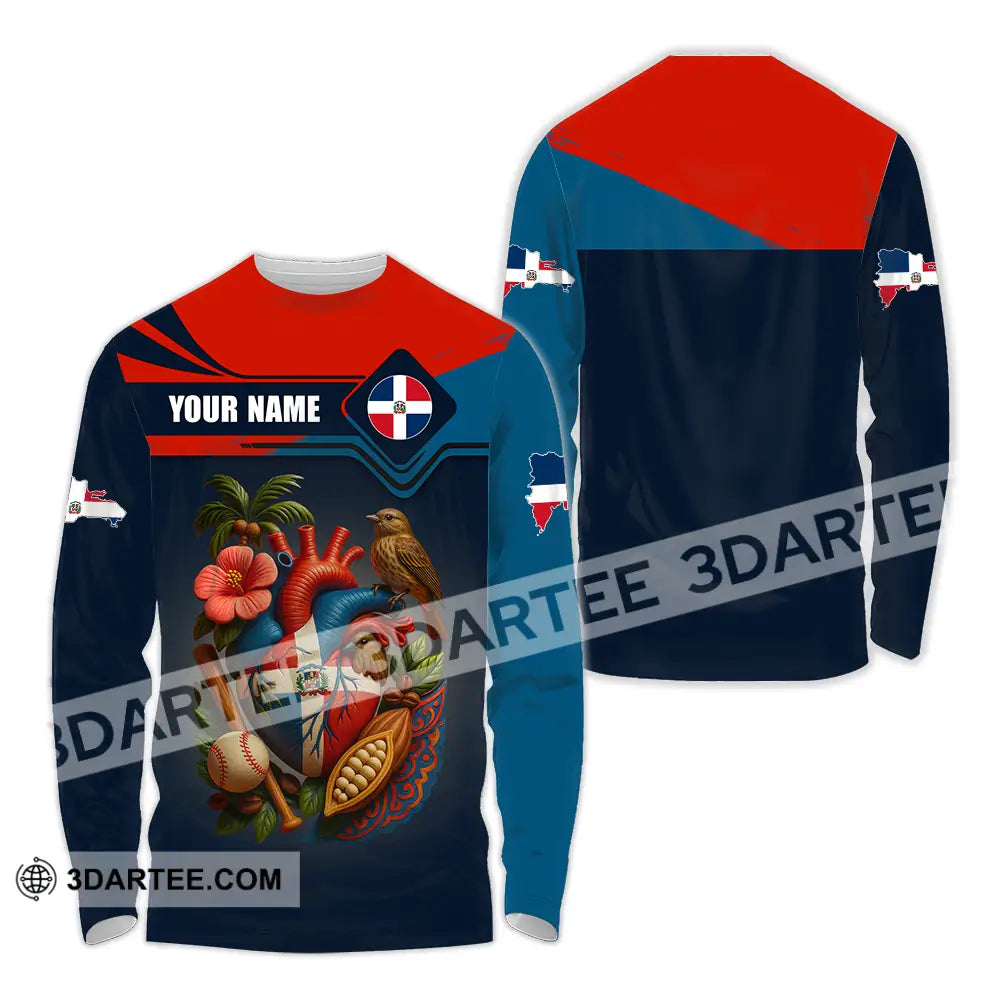 Unisex Shirt - Custom Dominican Republic Shirt Long Sleeve Shirt / S T-shirt
