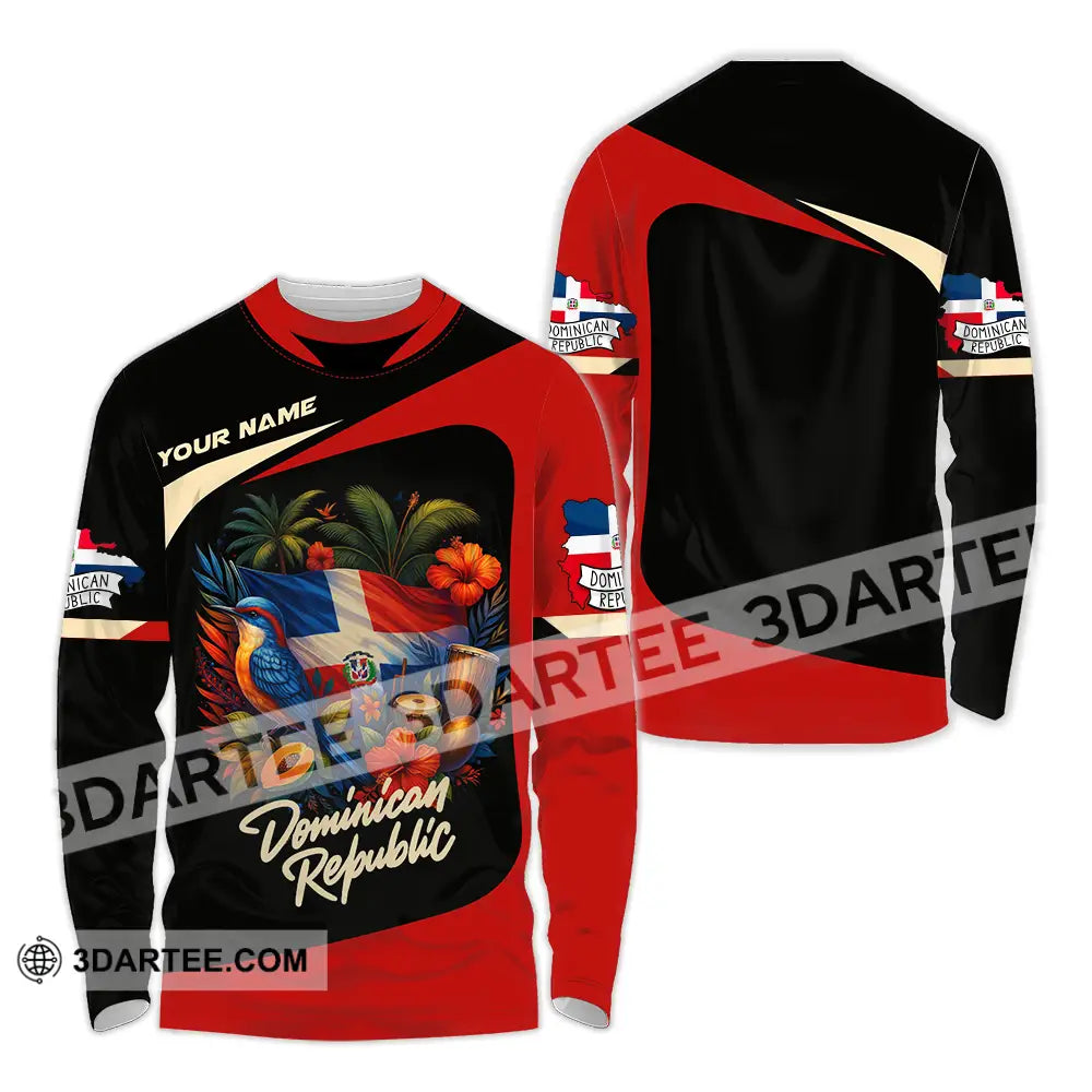 Unisex Shirt - Custom Dominican Republic Shirt Long Sleeve Shirt / S T-shirt