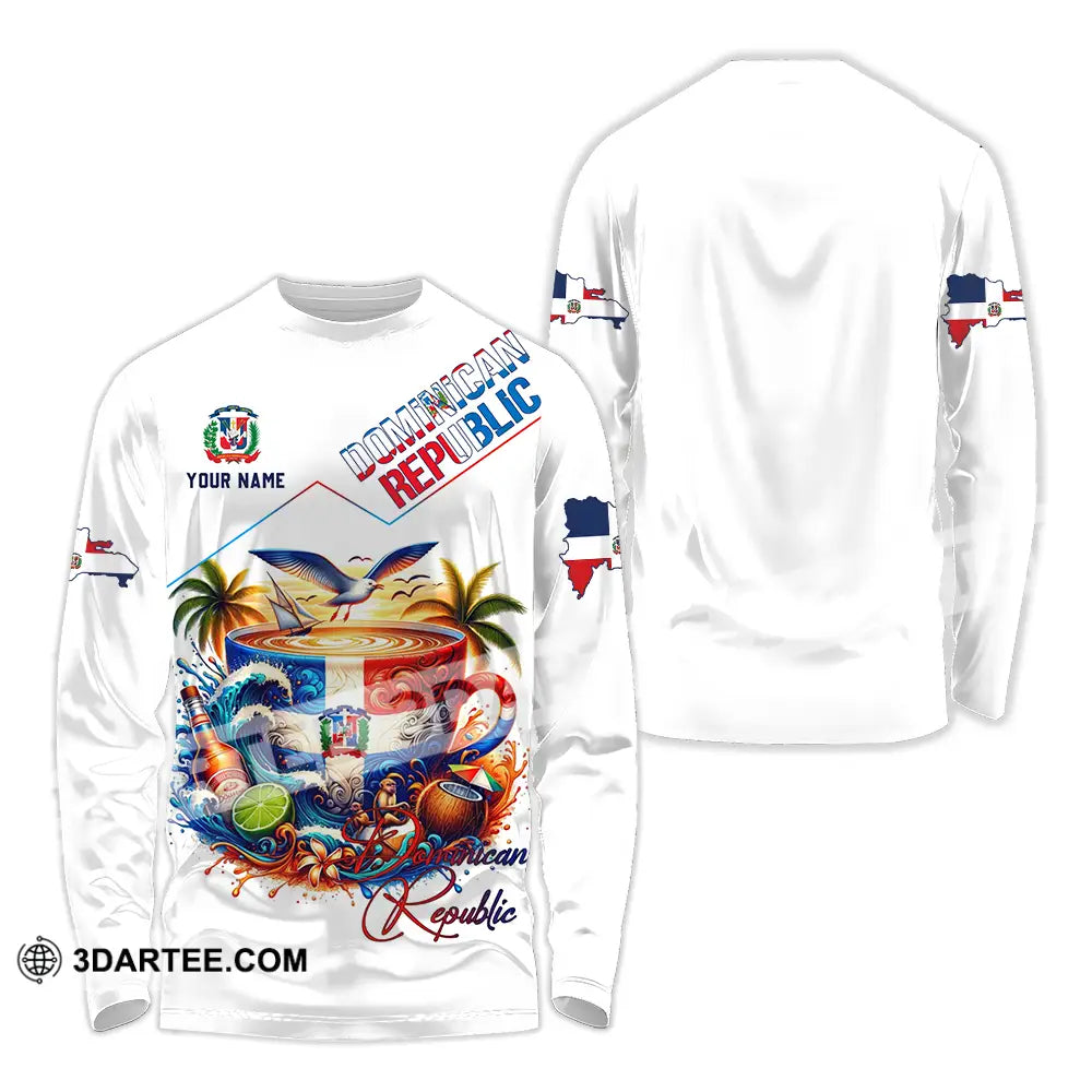 Unisex Shirt - Custom Dominican Republic Shirt Long Sleeve Shirt / S T-shirt