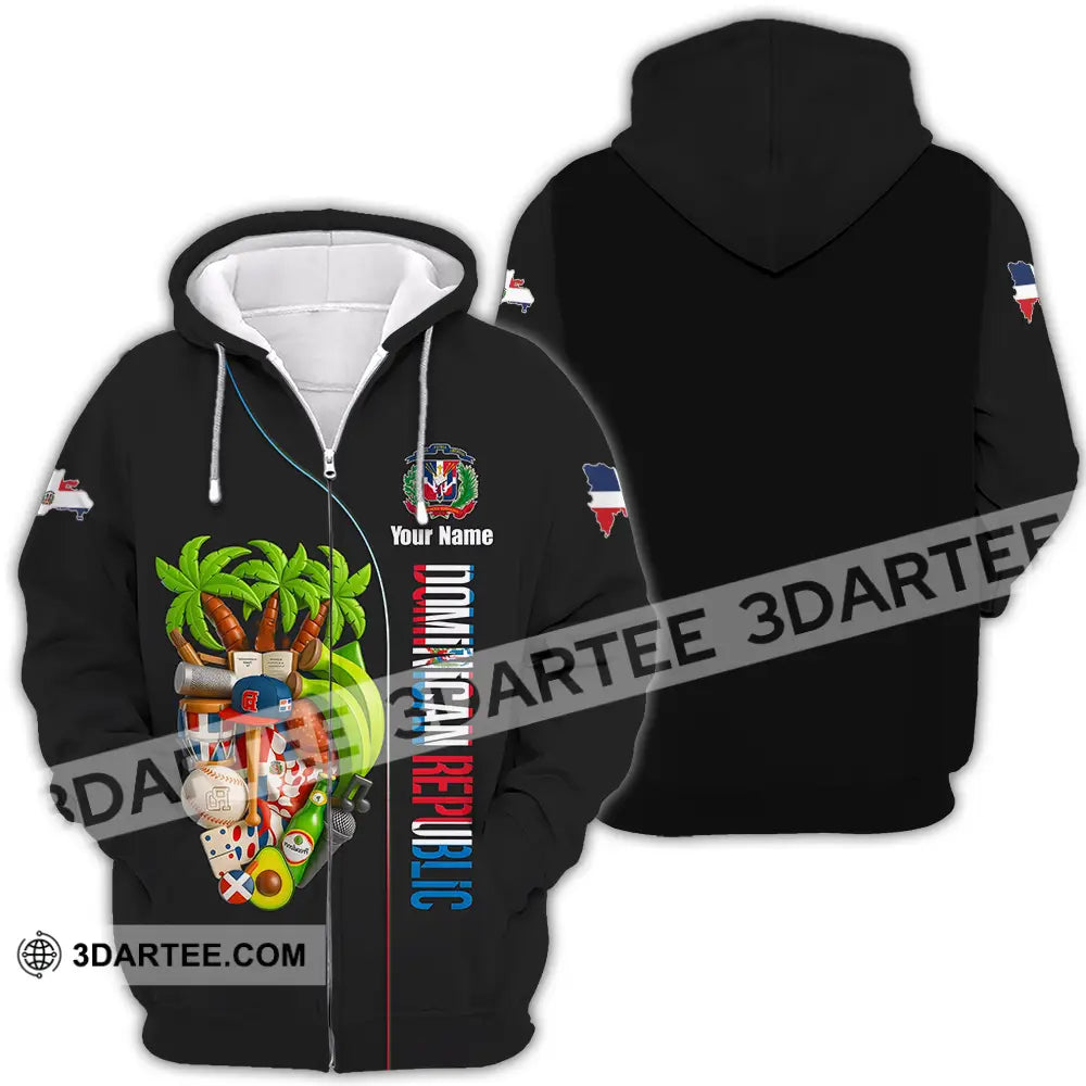 Unisex Shirt - Custom Dominican Republic Shirt Zipper Hoodie / S T-shirt