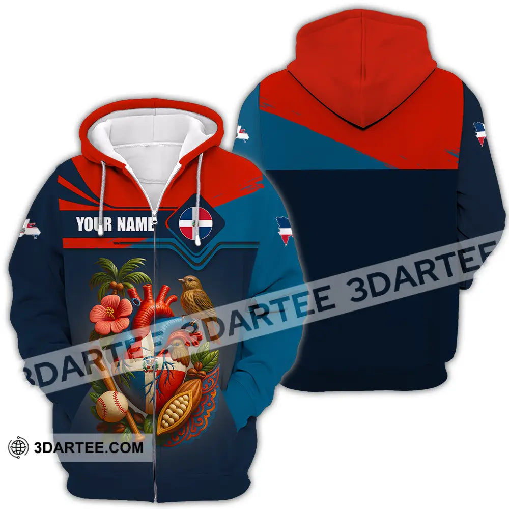 Unisex Shirt - Custom Dominican Republic Shirt Zipper Hoodie / S T-shirt