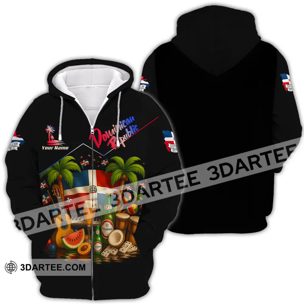 Unisex Shirt - Custom Dominican Republic Shirt Zipper Hoodie / S T-shirt