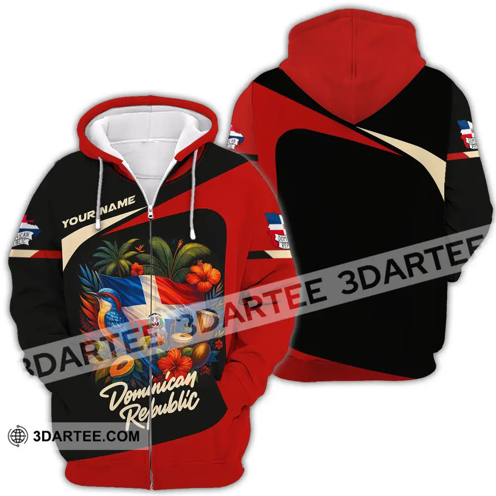 Unisex Shirt - Custom Dominican Republic Shirt Zipper Hoodie / S T-shirt