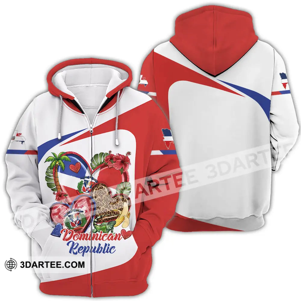 Unisex Shirt - Custom Dominican Republic Shirt Zipper Hoodie / S T-shirt