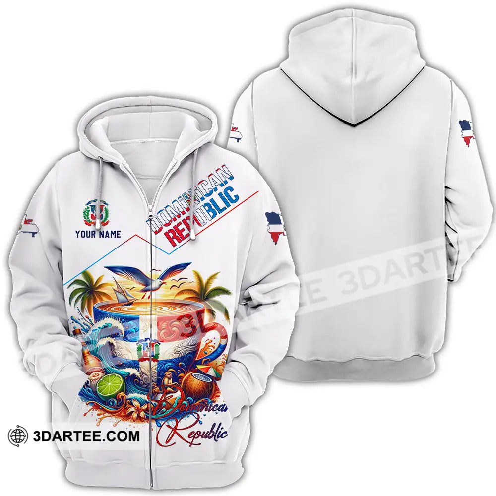 Unisex Shirt - Custom Dominican Republic Shirt Zipper Hoodie / S T-shirt