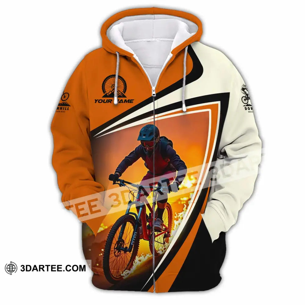 Unisex Shirt - Custom Downhill Mountain Bike Shirt Zipper Hoodie / S T-shirt