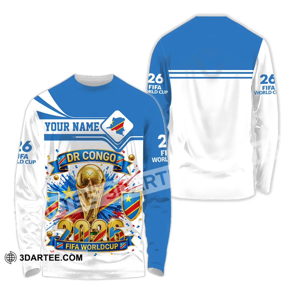 Unisex Shirt - Custom Dr Congo World Cup 2026 3D Shirt - Long Sleeve Shirt / S - T-shirt