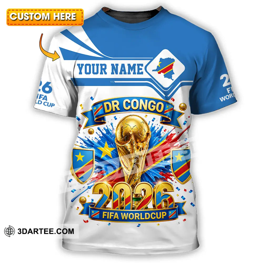 Unisex Shirt - Custom Dr Congo World Cup 2026 3D Shirt - T-shirt