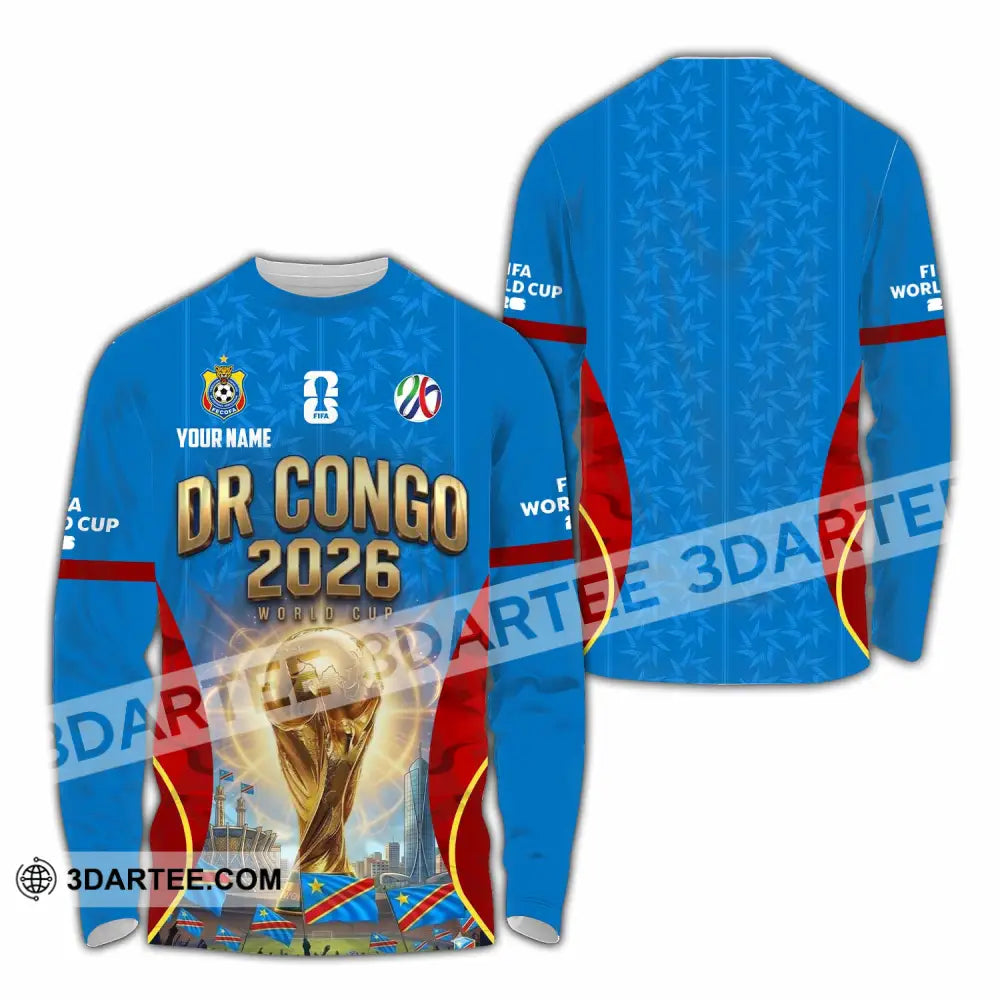 Unisex Shirt - Custom Dr Congo World Cup 2026 Shirt - Long Sleeve Shirt / S - T-shirt