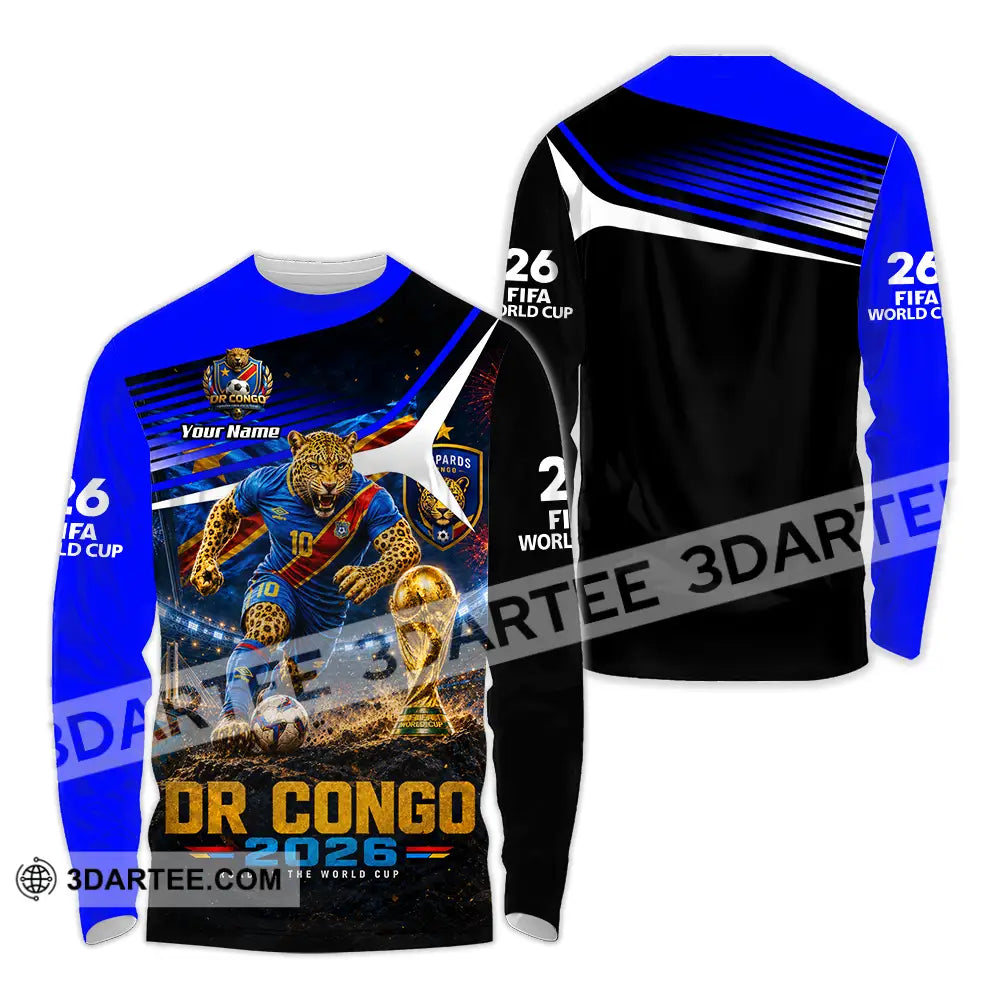 Unisex Shirt - Custom Dr Congo World Cup 2026 Shirt - Long Sleeve Shirt / S - T-shirt