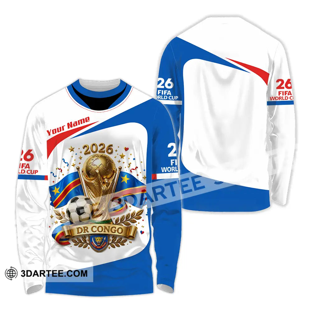 Unisex Shirt - Custom Dr Congo World Cup 2026 Shirt - Long Sleeve Shirt / S - T-shirt