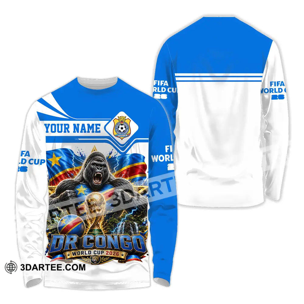 Unisex Shirt - Custom Dr Congo World Cup 2026 Shirt - Long Sleeve Shirt / S - T-shirt