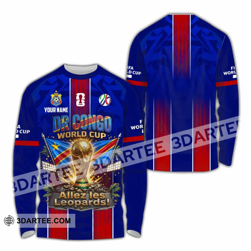 Unisex Shirt - Custom Dr Congo World Cup 2026 Shirt - Long Sleeve Shirt / S - T-shirt