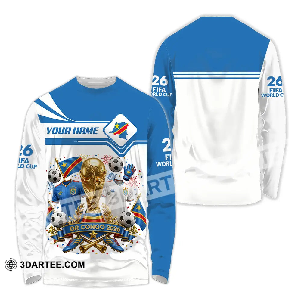 Unisex Shirt - Custom Dr Congo World Cup 2026 Shirt - Long Sleeve Shirt / S - T-shirt