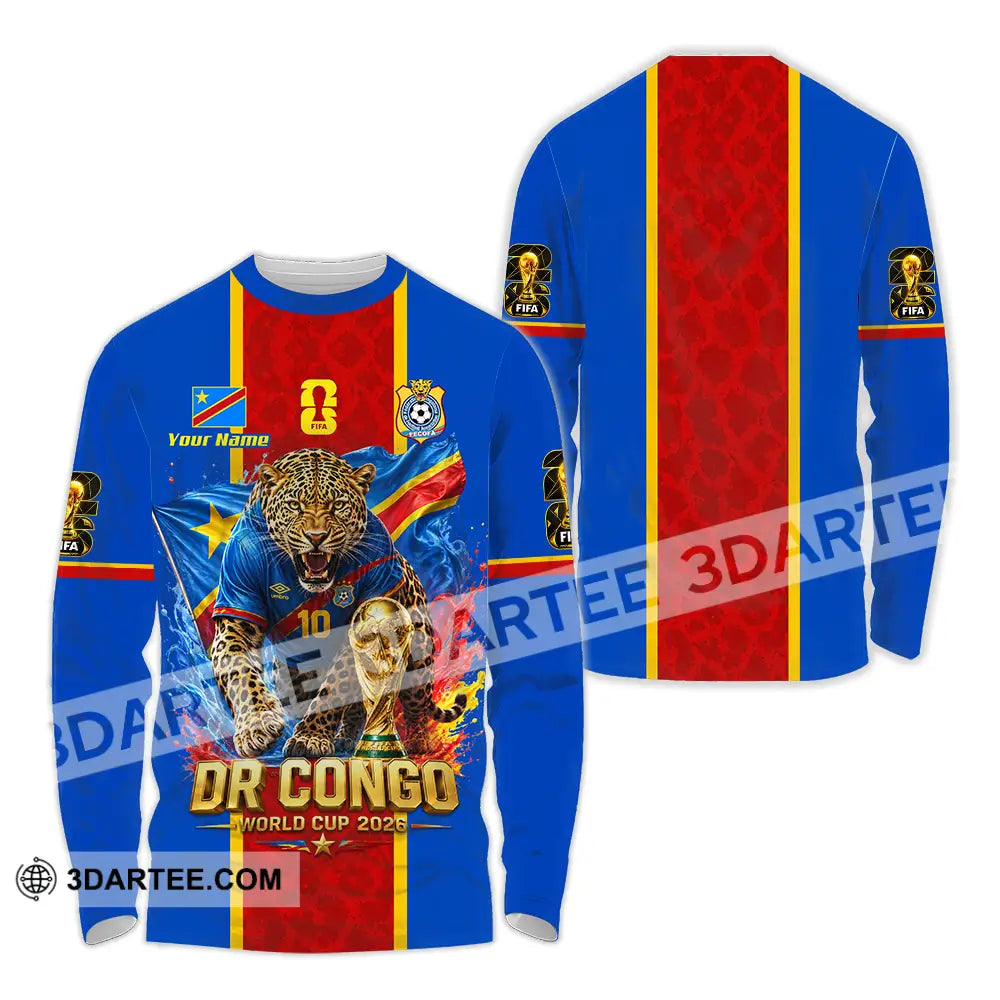 Unisex Shirt - Custom Dr Congo World Cup 2026 Shirt - Long Sleeve Shirt / S - T-shirt