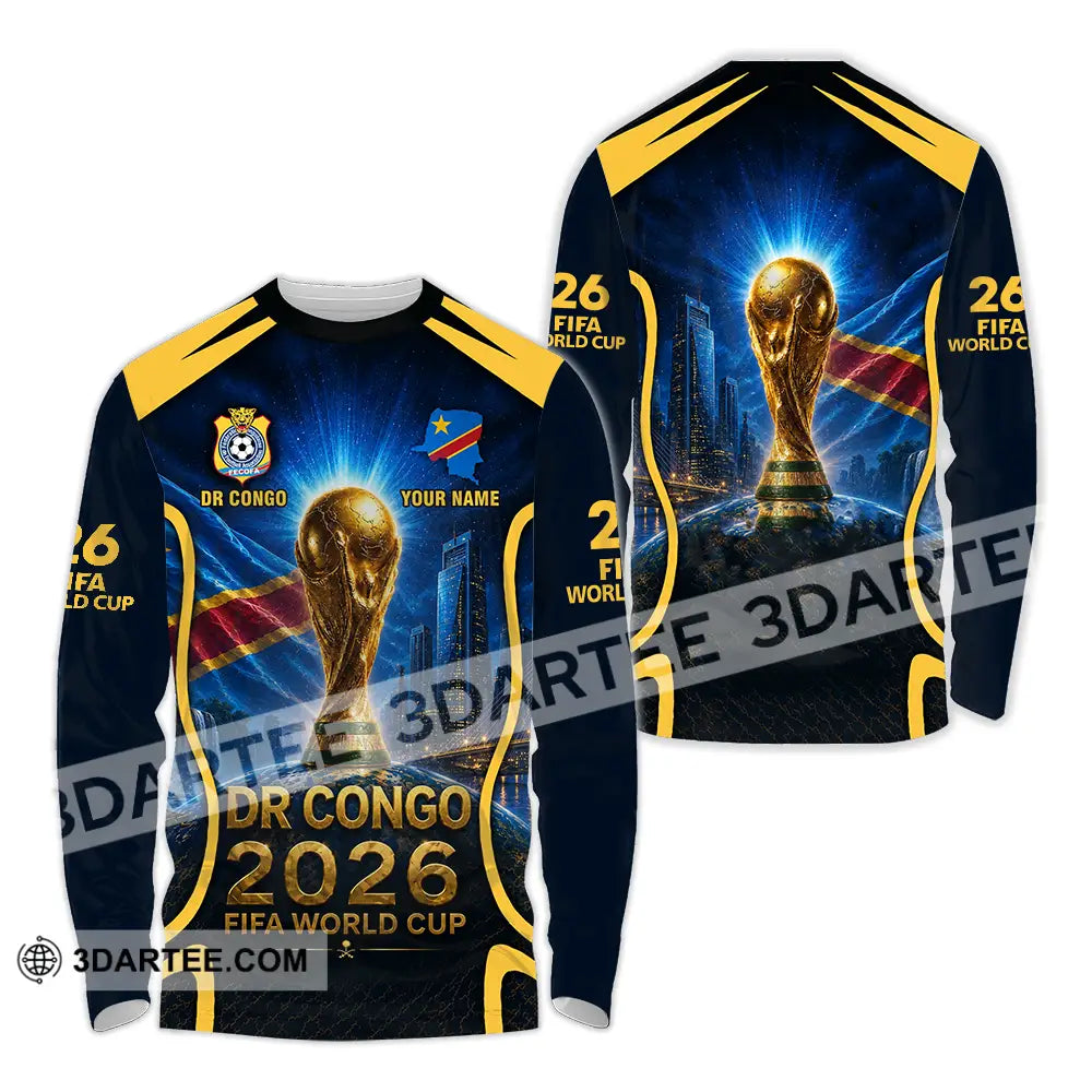 Unisex Shirt - Custom Dr Congo World Cup 2026 Shirt - Long Sleeve Shirt / S - T-shirt
