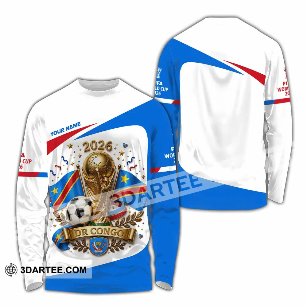 Unisex Shirt - Custom Dr Congo World Cup 2026 Shirt - Long Sleeve Shirt / S - T-shirt