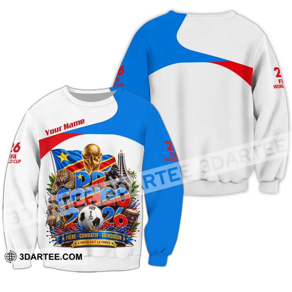 Unisex Shirt - Custom Dr Congo World Cup 2026 Shirt - Long Sleeve / S - T-shirt