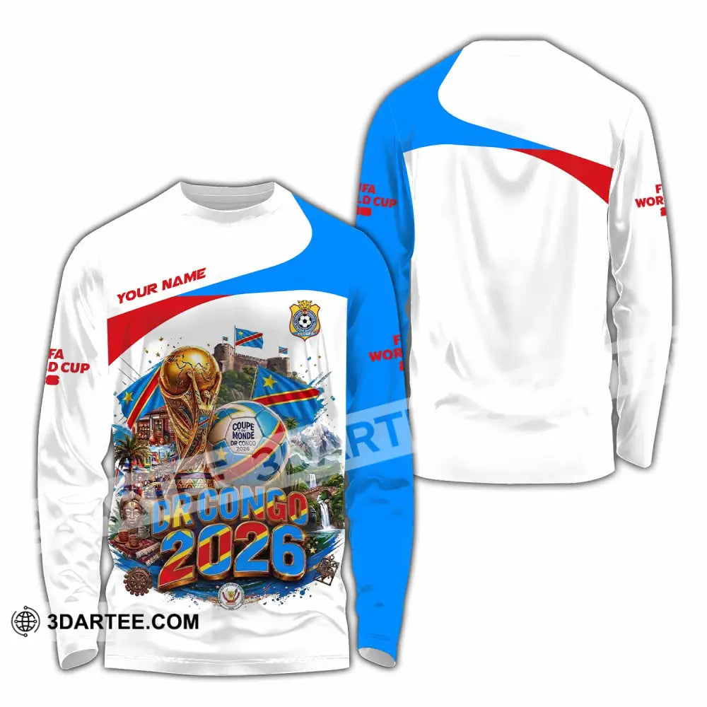 Unisex Shirt - Custom Dr Congo World Cup 2026 Shirt - Long Sleeve Shirt / S - T-shirt