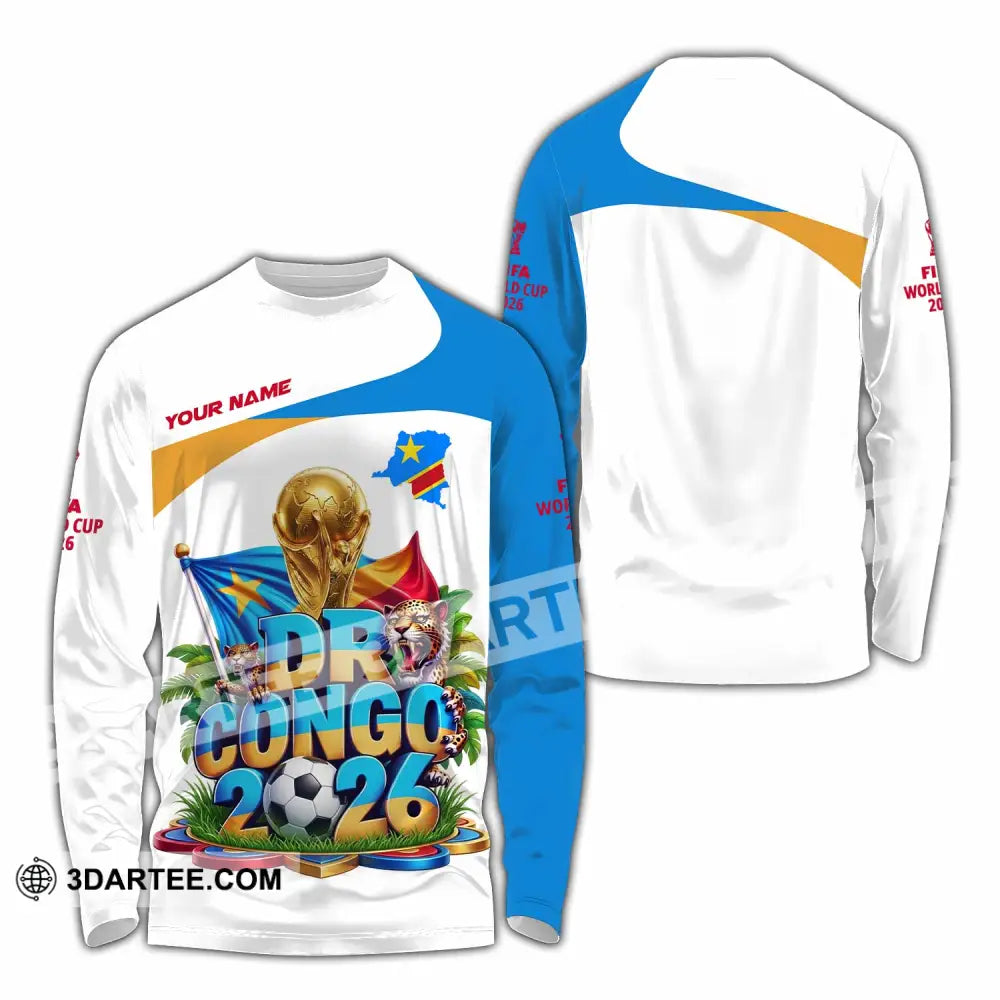 Unisex Shirt - Custom Dr Congo World Cup 2026 Shirt - Long Sleeve Shirt / S - T-shirt