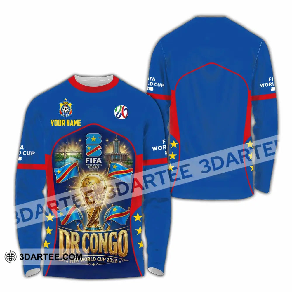 Unisex Shirt - Custom Dr Congo World Cup 2026 Shirt - Long Sleeve Shirt / S - T-shirt