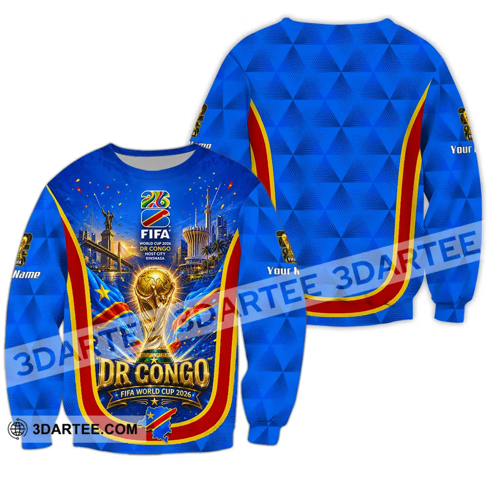 Unisex Shirt - Custom Dr Congo World Cup 2026 Shirt - Long Sleeve / S - T-shirt