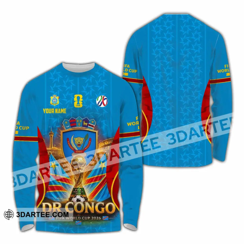 Unisex Shirt - Custom Dr Congo World Cup 2026 Shirt - Long Sleeve Shirt / S - T-shirt