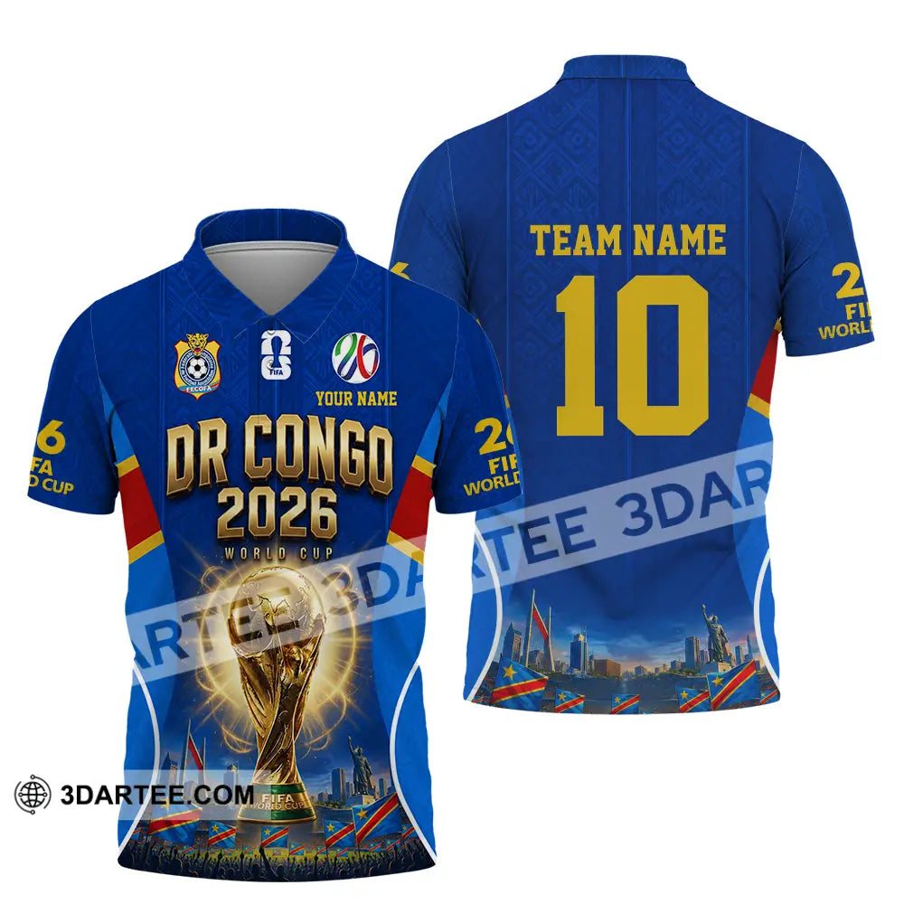Unisex Shirt - Custom Dr Congo World Cup 2026 Shirt - Polo Shirt / S - T-shirt