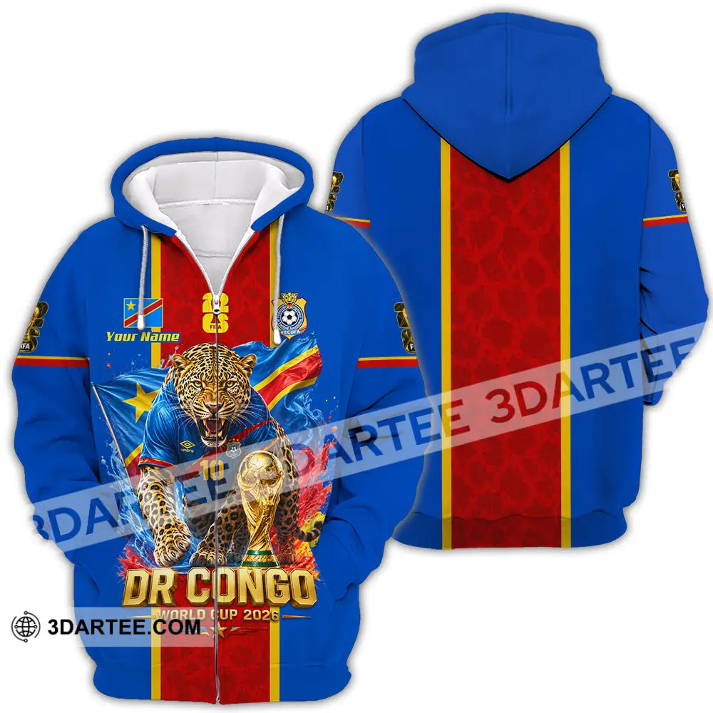 Unisex Shirt - Custom Dr Congo World Cup 2026 Shirt - Zipper Hoodie / S - T-shirt