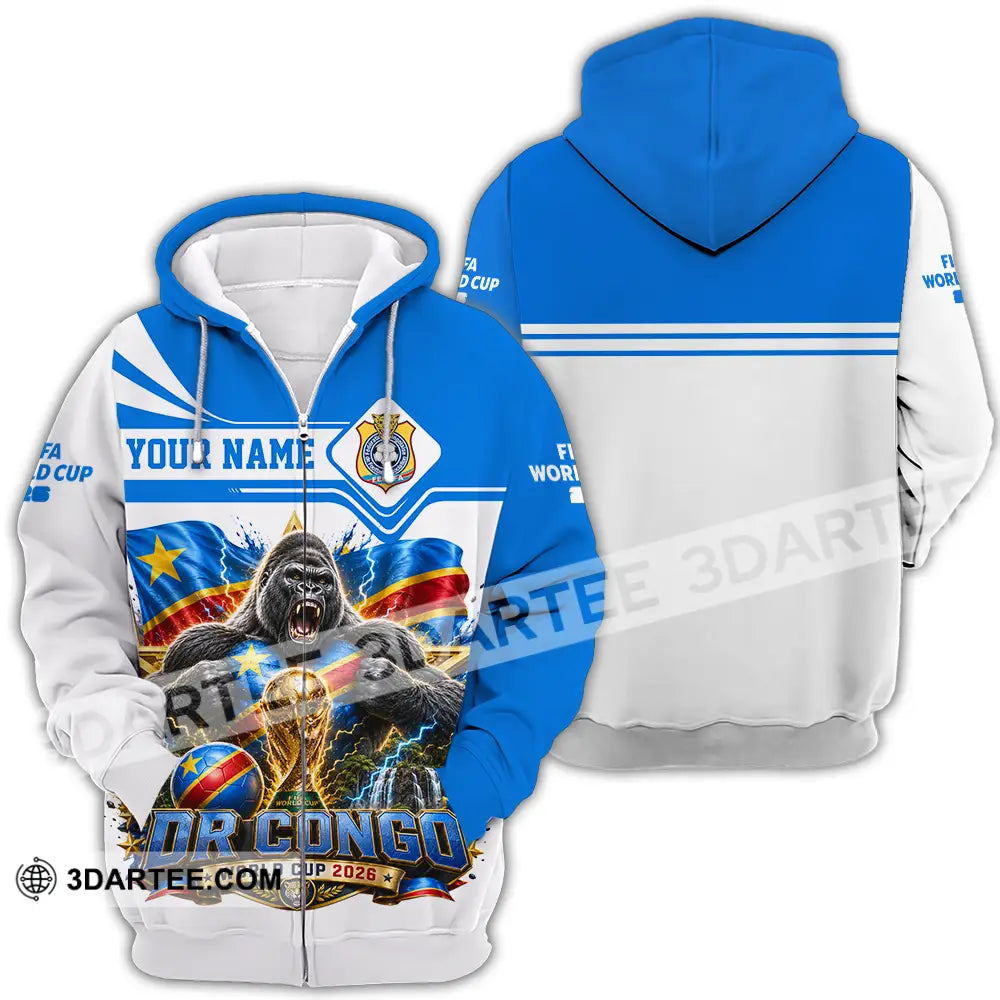 Unisex Shirt - Custom Dr Congo World Cup 2026 Shirt - Zipper Hoodie / S - T-shirt