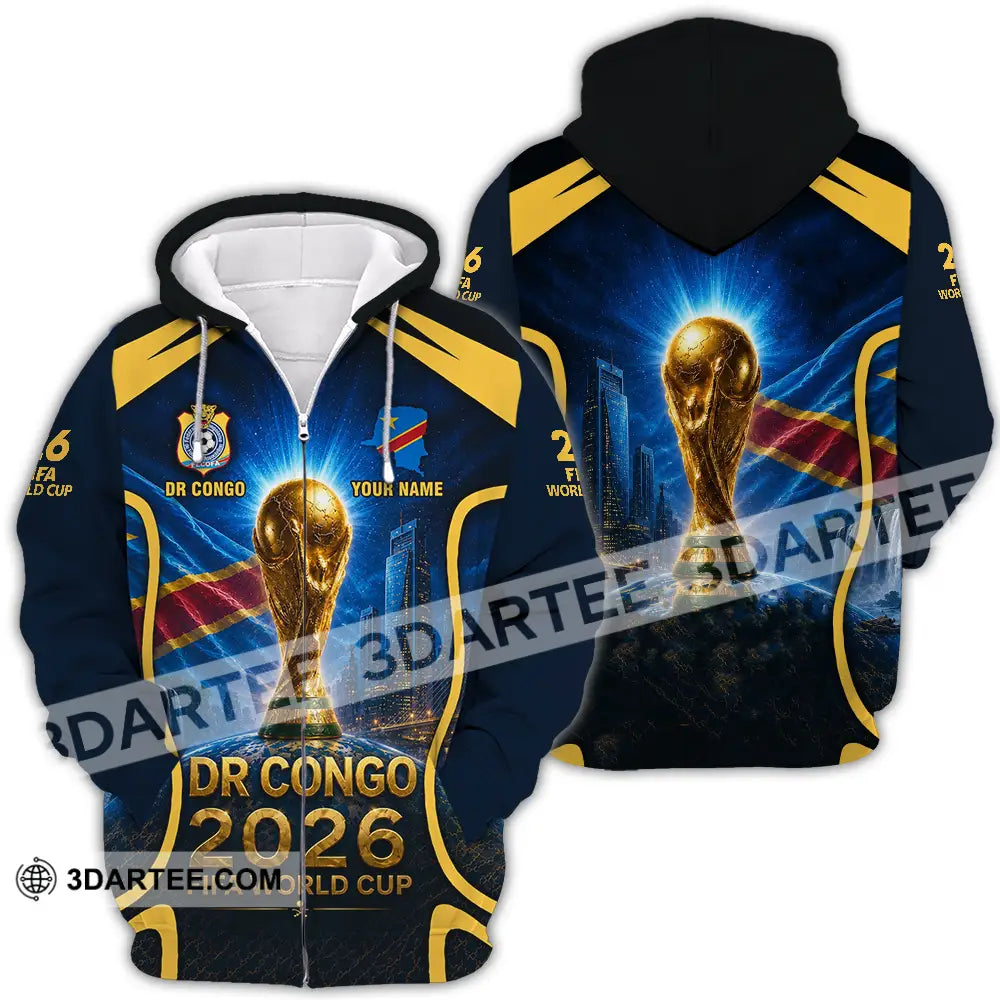 Unisex Shirt - Custom Dr Congo World Cup 2026 Shirt - Zipper Hoodie / S - T-shirt