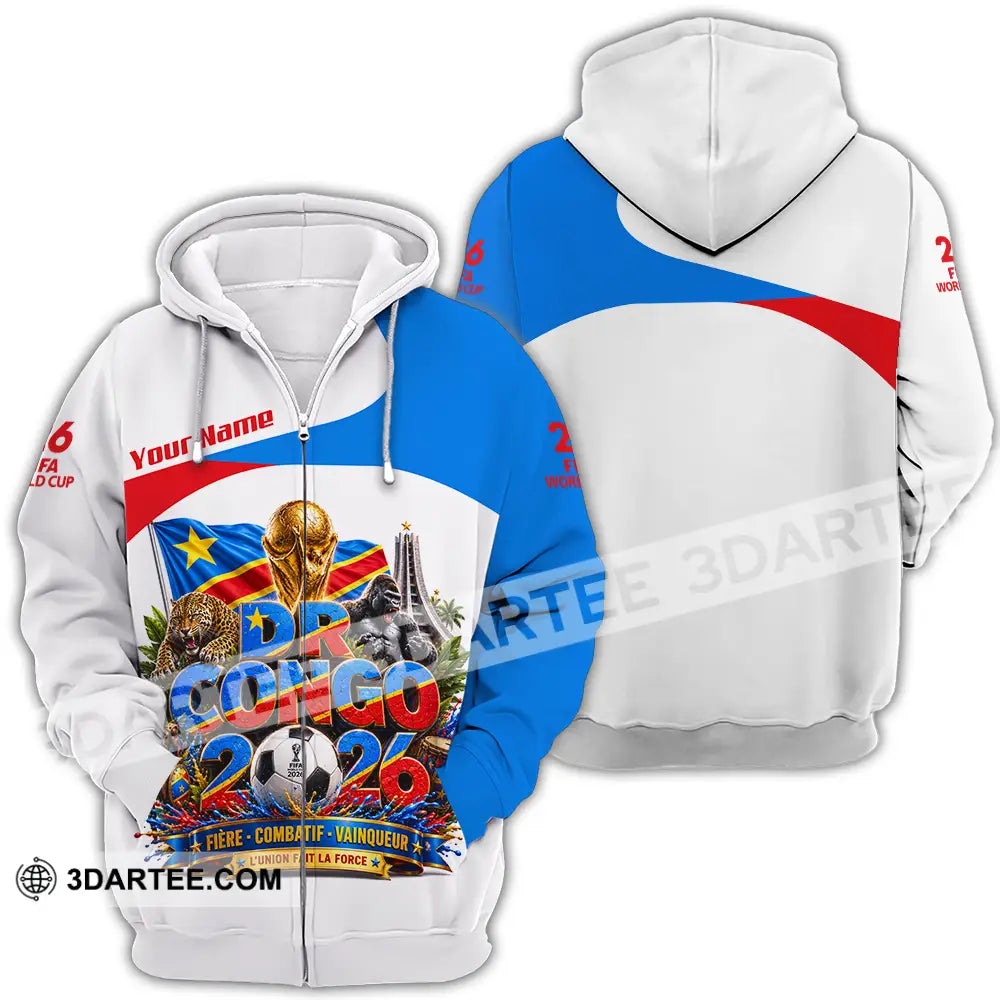 Unisex Shirt - Custom Dr Congo World Cup 2026 Shirt - Zipper Hoodie / S - T-shirt