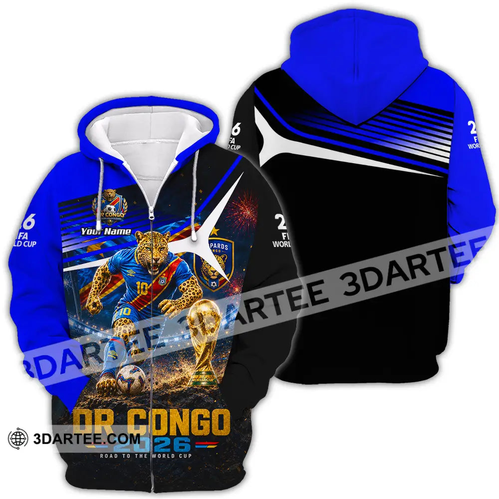 Unisex Shirt - Custom Dr Congo World Cup 2026 Shirt - Zipper Hoodie / S - T-shirt