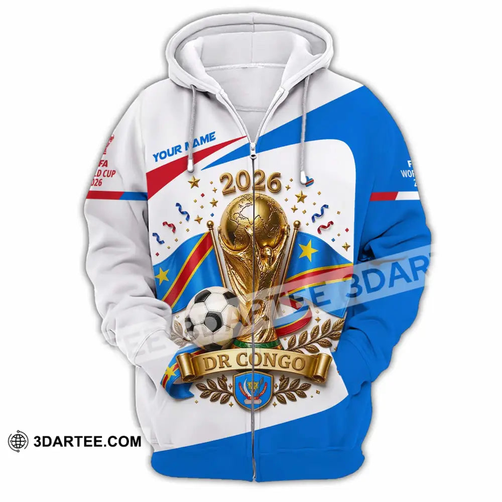 Unisex Shirt - Custom Dr Congo World Cup 2026 Shirt - Zipper Hoodie / S - T-shirt