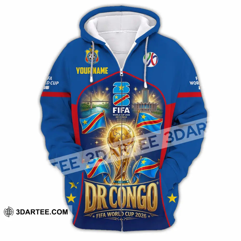 Unisex Shirt - Custom Dr Congo World Cup 2026 Shirt - Zipper Hoodie / S - T-shirt