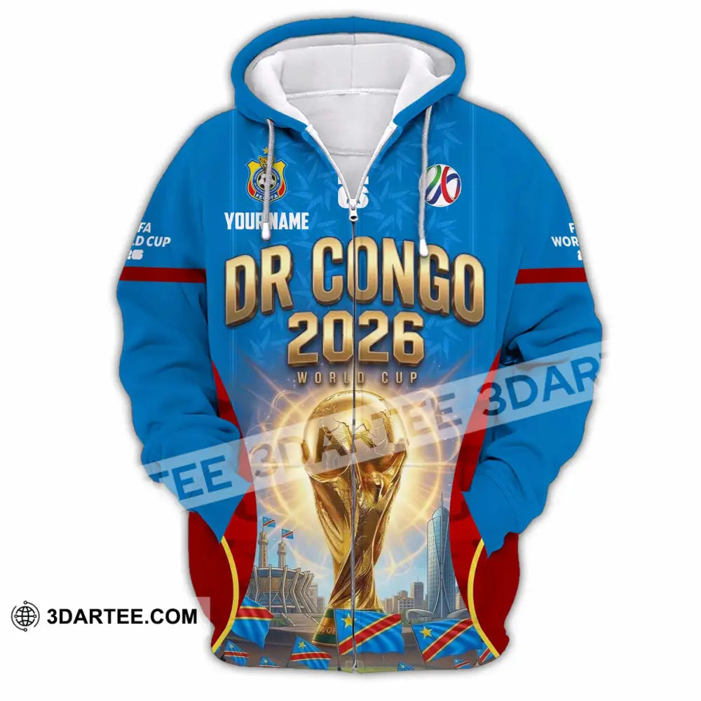 Unisex Shirt - Custom Dr Congo World Cup 2026 Shirt - Zipper Hoodie / S - T-shirt