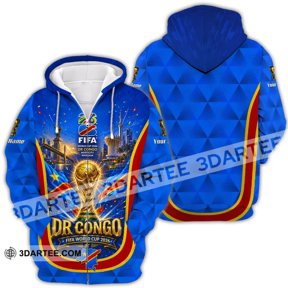 Unisex Shirt - Custom Dr Congo World Cup 2026 Shirt - Zipper Hoodie / S - T-shirt