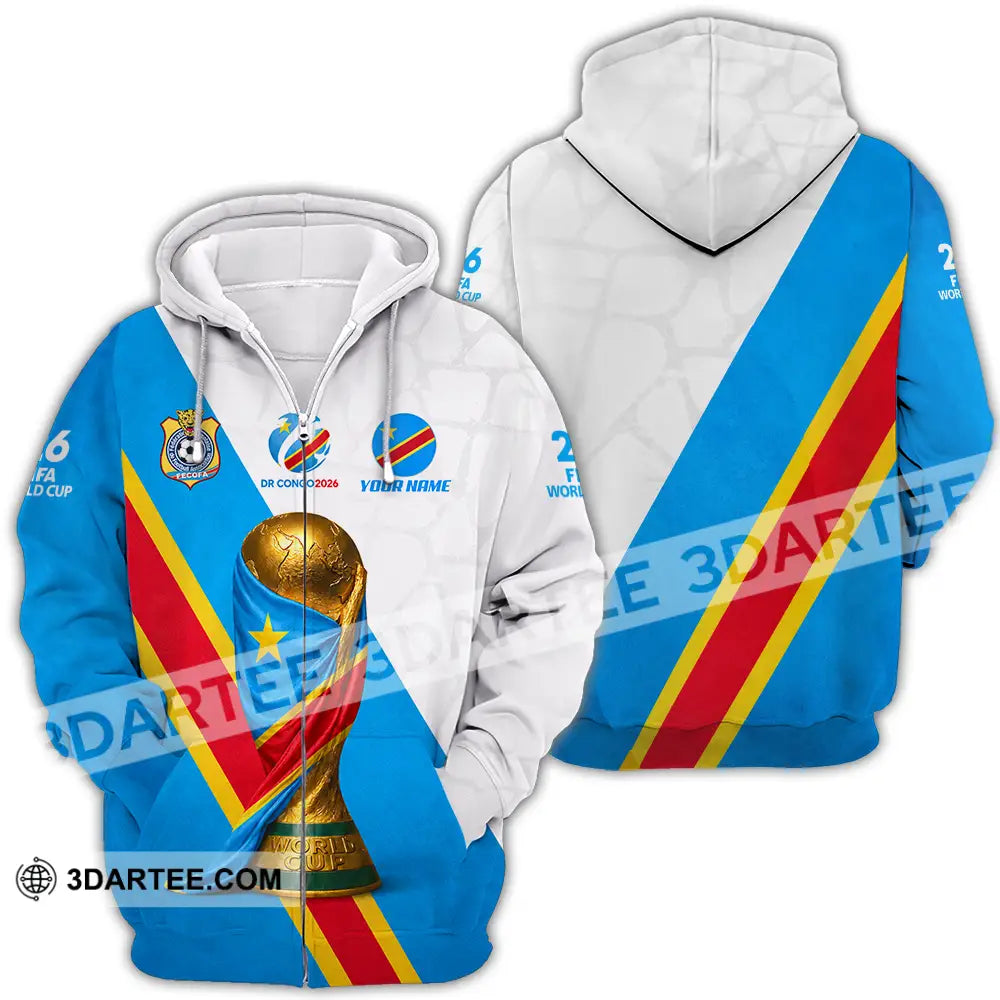 Unisex Shirt - Custom Dr Congo World Cup 2026 Shirt - Zipper Hoodie / S - T-shirt