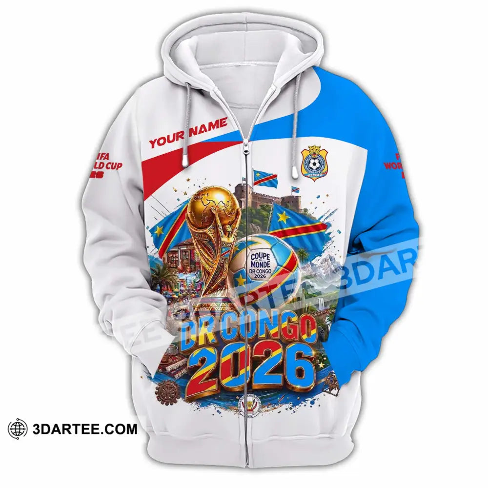 Unisex Shirt - Custom Dr Congo World Cup 2026 Shirt - Zipper Hoodie / S - T-shirt