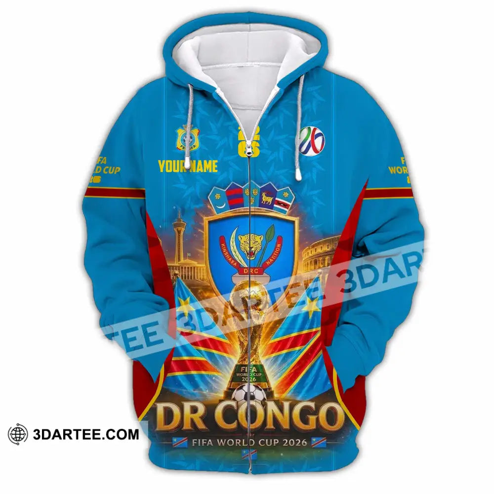 Unisex Shirt - Custom Dr Congo World Cup 2026 Shirt - Zipper Hoodie / S - T-shirt