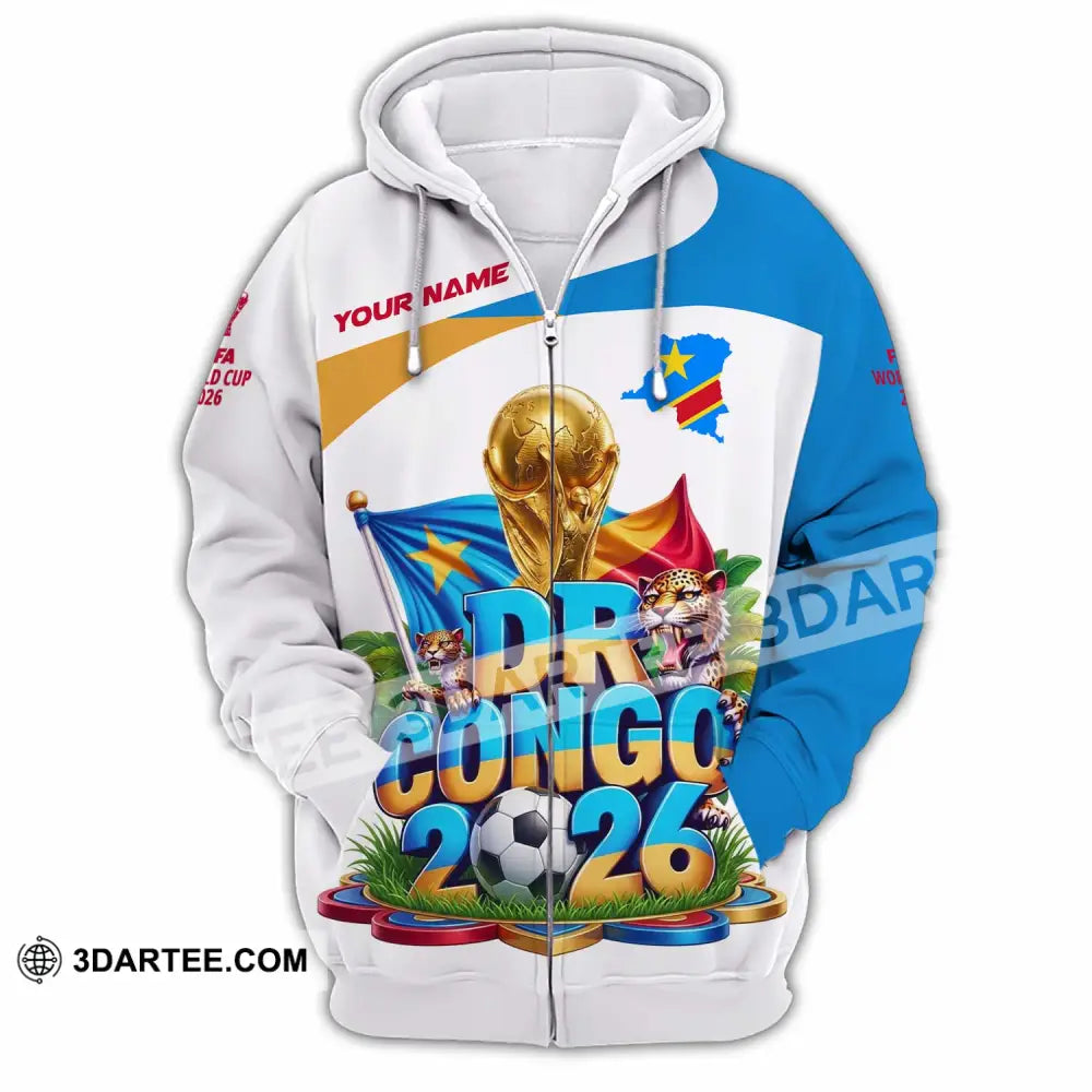 Unisex Shirt - Custom Dr Congo World Cup 2026 Shirt - Zipper Hoodie / S - T-shirt
